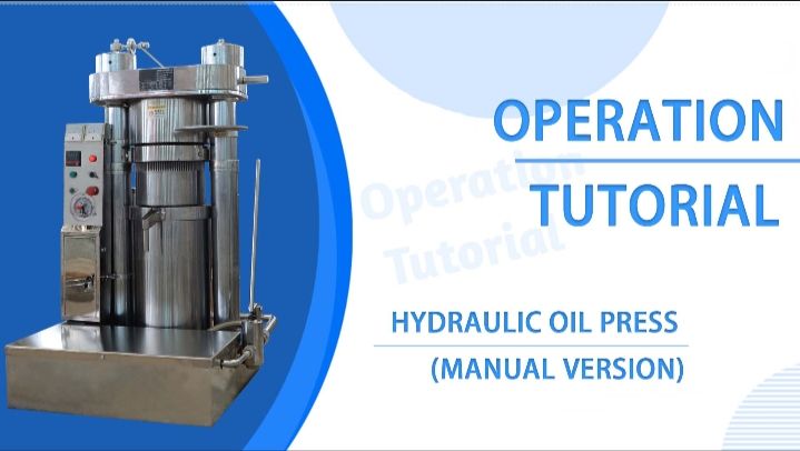 Operation Tutorial of Automatic Hydraulic Oil Press Machine with Handle(sesame oil machine)