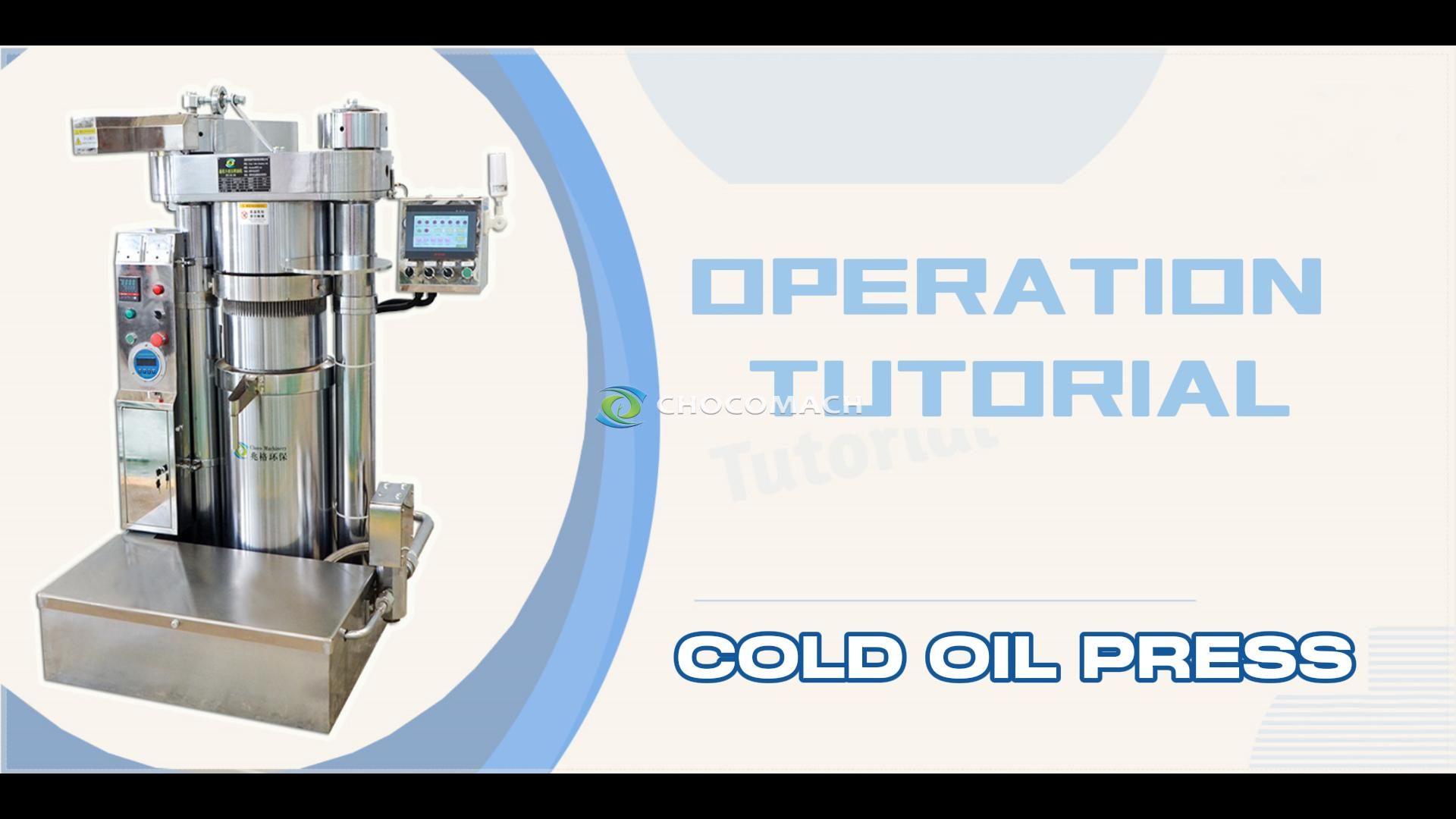Operation Tutorial of Automatic Hydraulic Oil Press Machine with PLC Screen(sesame oil machine)