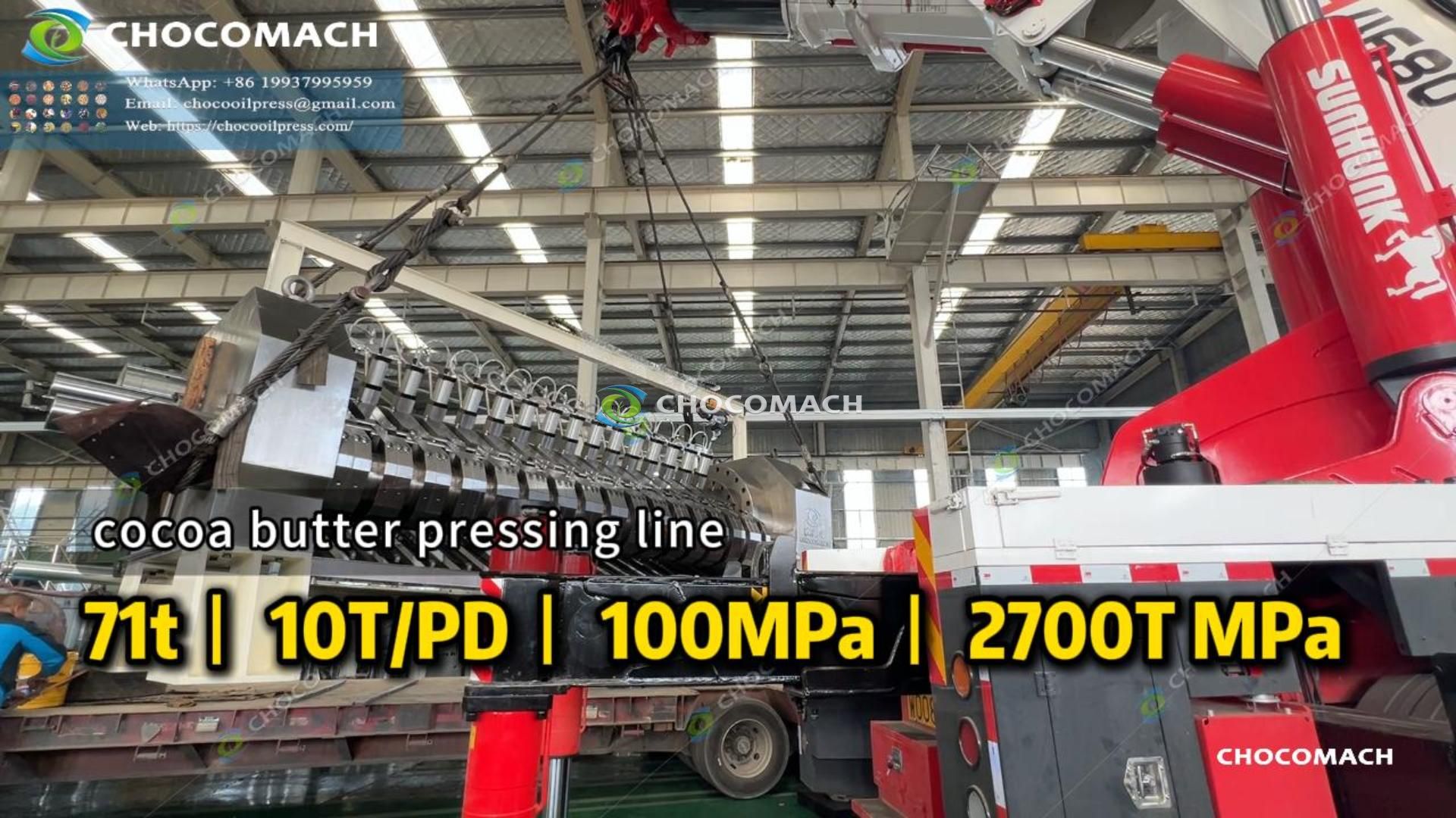 Equipment Shipment | CHOCOMACH Continuous Hydraulic Low-Temperature Oil Pressing System for Camellia Seed Slurry Successfully Delivered